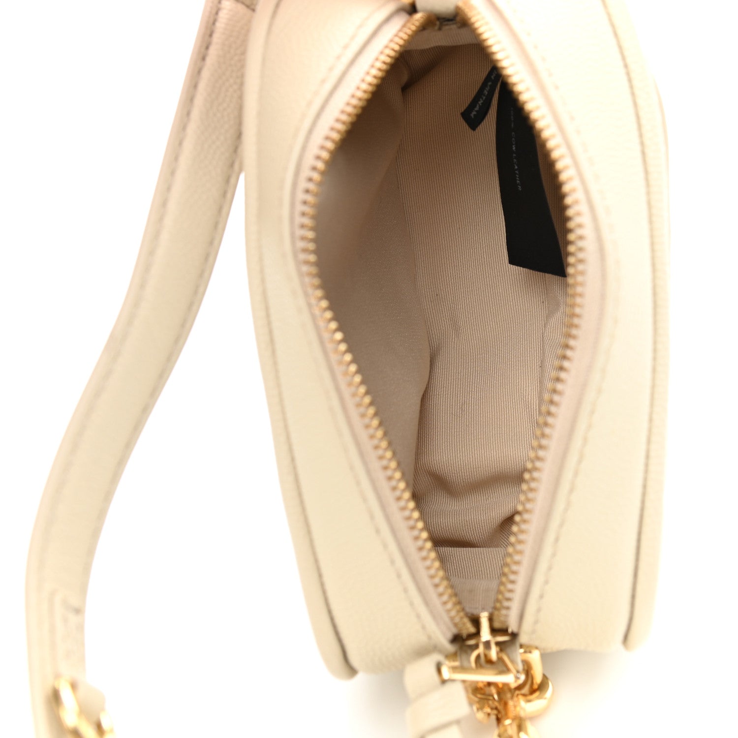 Marc Jacobs Calfskin Quilted Pearl The Softshot 17 Crossbody Oatmilk 5 of 8