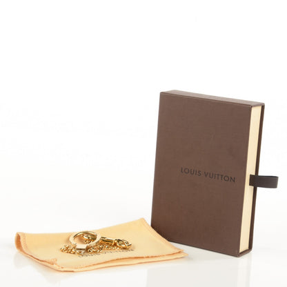 Louis Vuitton Metal Pochette Extender Key Ring Chain Gold 4 of 4