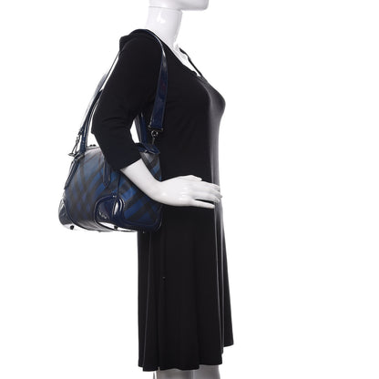 Burberry Patent Nova Pop Degrade Top Handle Bag Jet Blue 2 of 12
