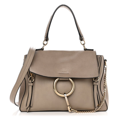 Chloe Calfskin Small Faye Day Shoulder Bag Motty Grey 1 of 12