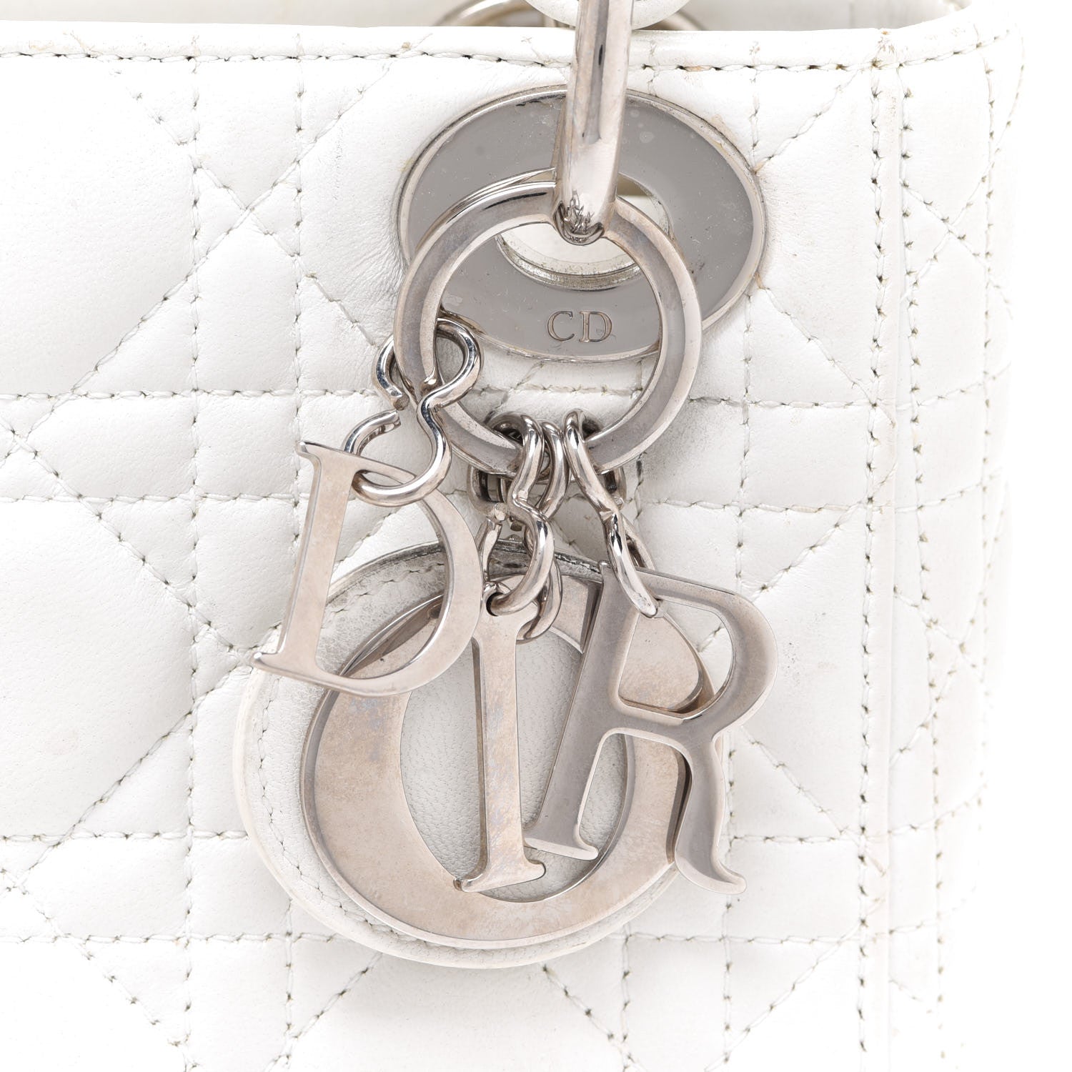 Christian Dior Lambskin Cannage Mini Lady Dior White 15 of 15