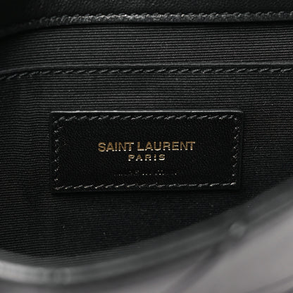 Saint Laurent Lambskin Patchwork Monogram Jamie Chain Wallet Black 5 of 9