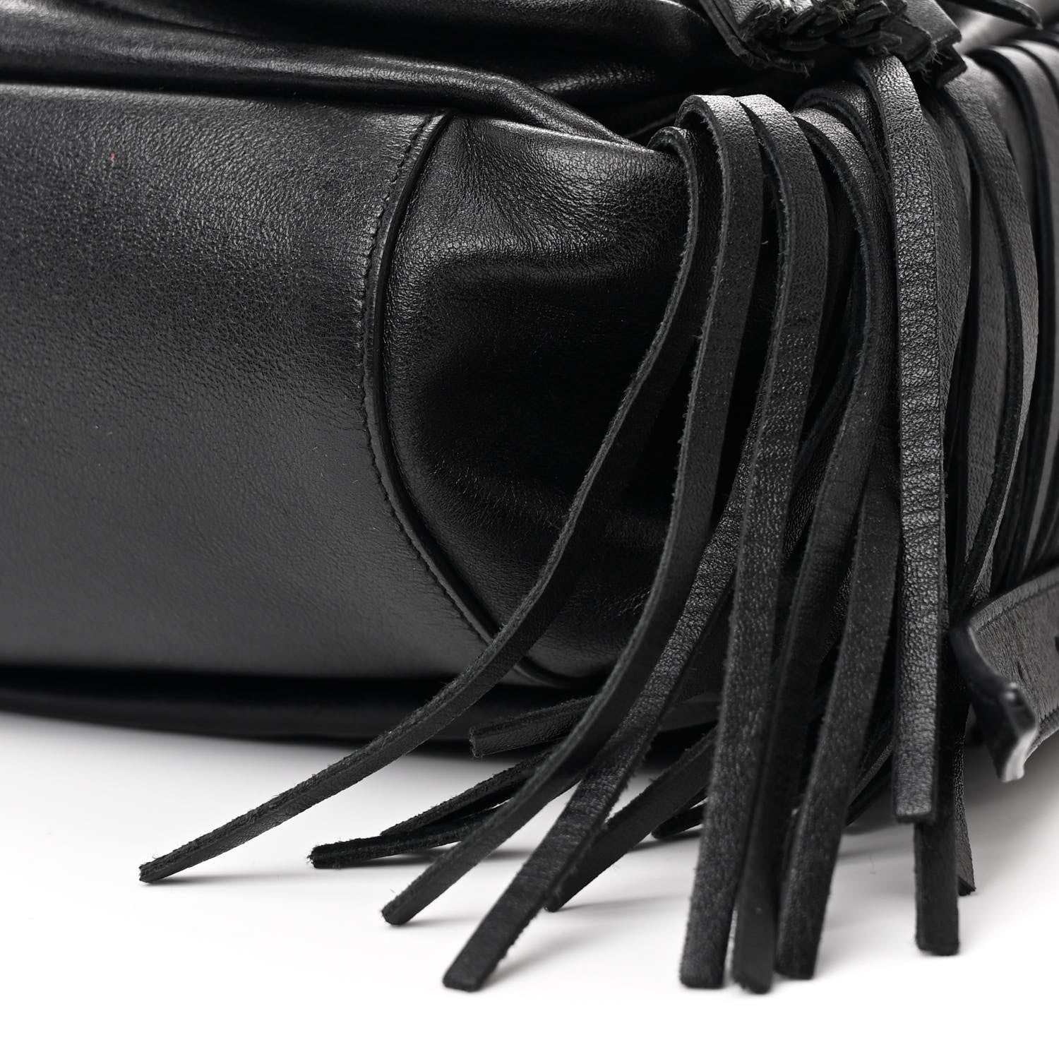 Saint Laurent Calfskin Fringe Festival Backpack Black 10 of 12