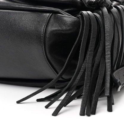 Saint Laurent Calfskin Fringe Festival Backpack Black 10 of 12