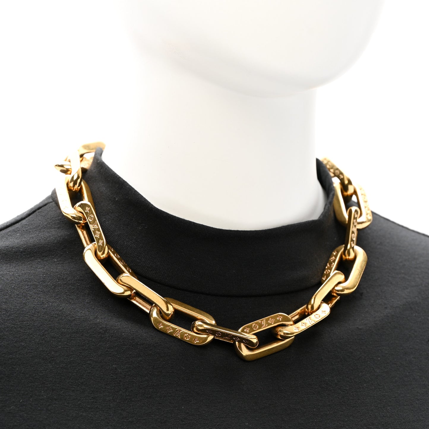 LV Edge Necklace MM Gold