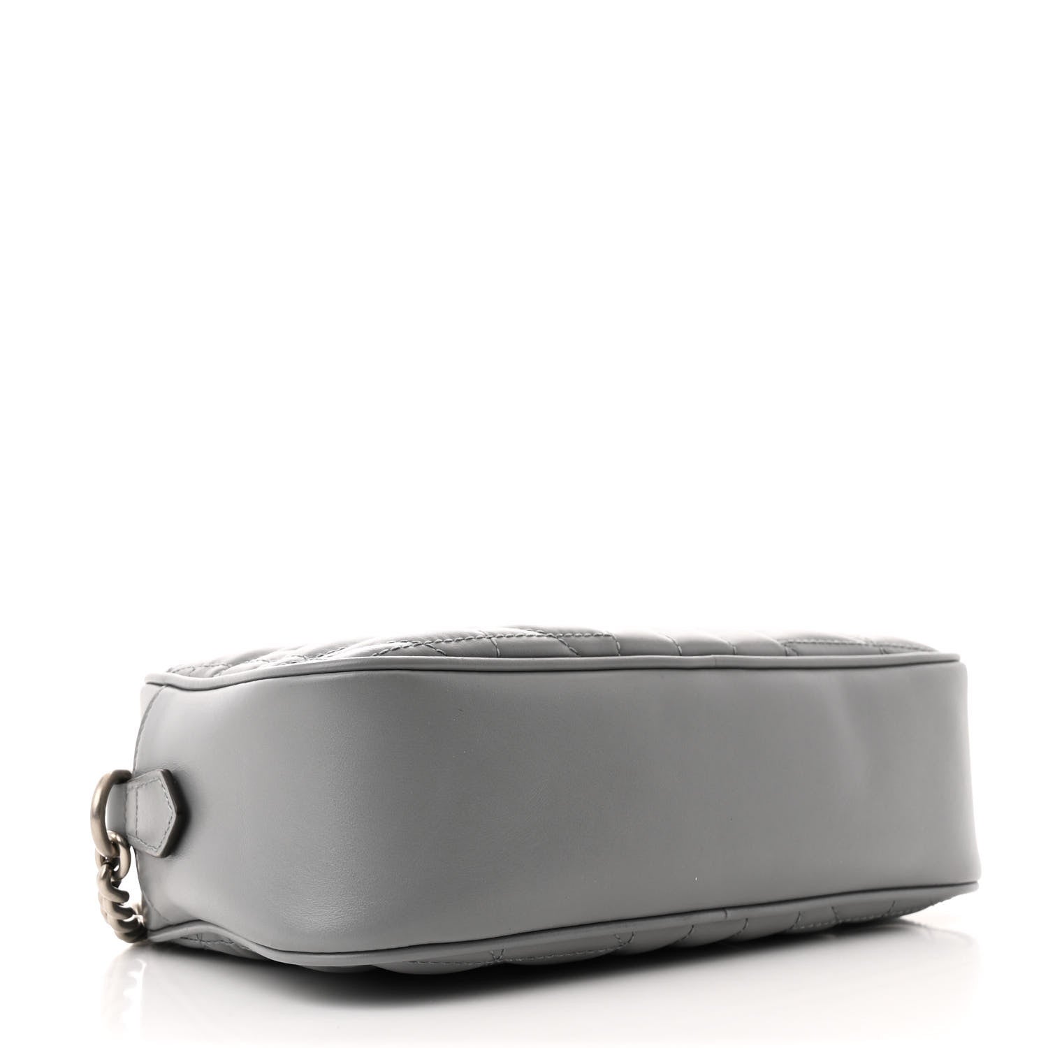 Gucci Calfskin Matelasse Aria Small GG Marmont Chain Shoulder Bag Deep Grey 4 of 10