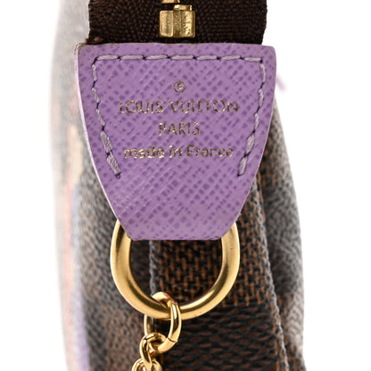 Louis Vuitton Damier Ebene Illustre Mini Pochette Accessories Violet 7 of 9
