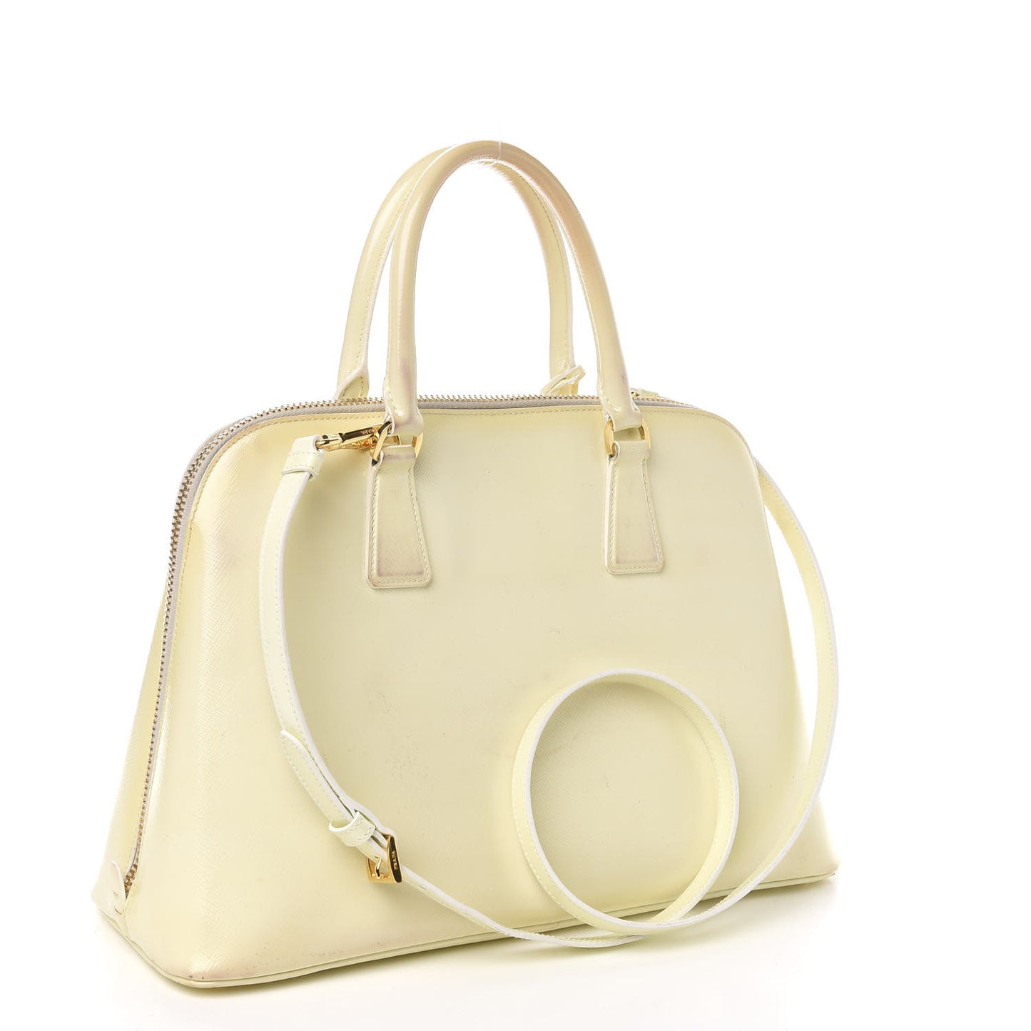 Saffiano Lux Medium Promenade Tote White