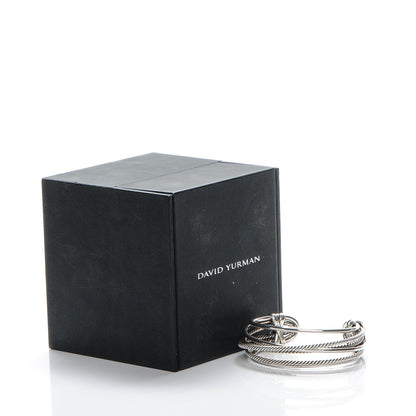 David Yurman Sterling Silver 24mm Narrow Crossover Cuff 6 of 6