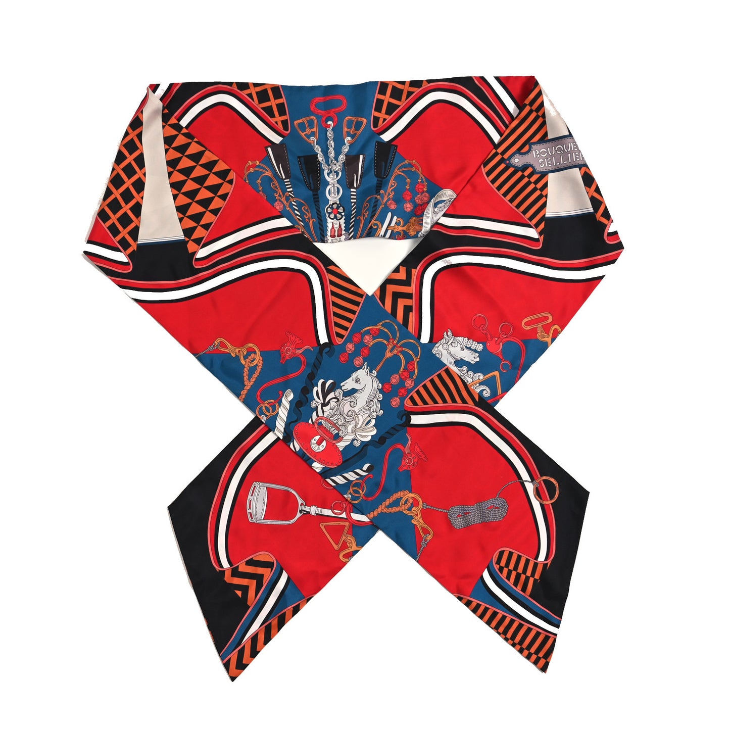 Silk Bouquets Selliers Maxi Twilly Rouge Bleu Black