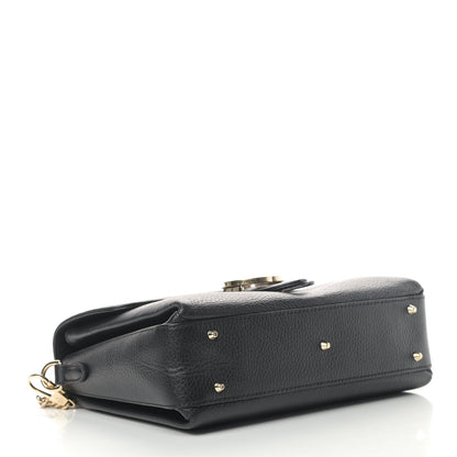 Gucci Dollar Calfskin Interlocking G Top Handle Shoulder Bag Black 3 of 7