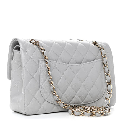 Chanel Caviar Quilted Small Double Flap Grey 2 of 4