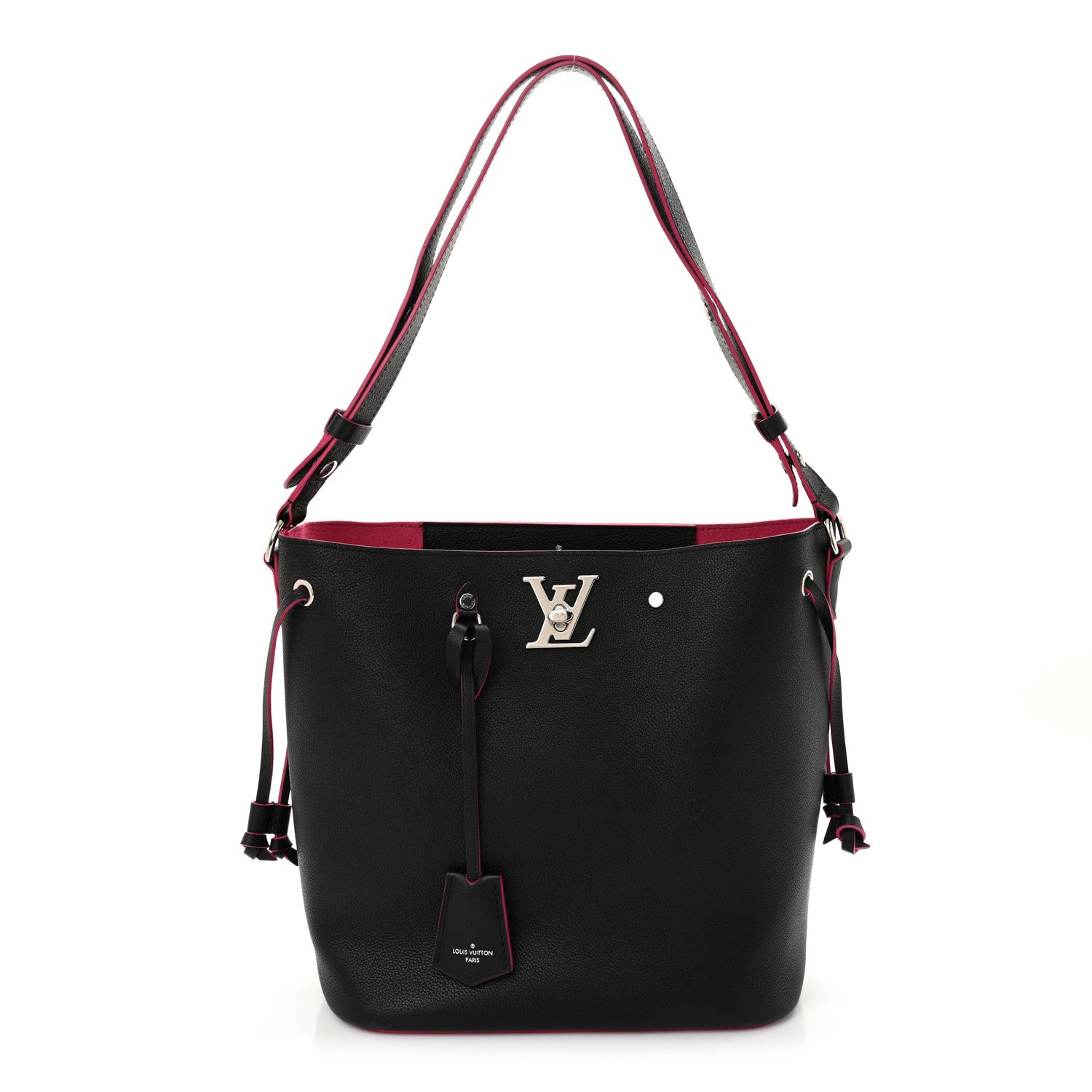 Louis Vuitton Calfskin Lockme Bucket Black 1 of 9