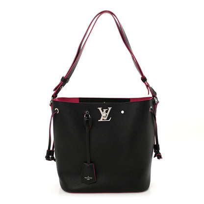 Louis Vuitton Calfskin Lockme Bucket Black 1 of 9