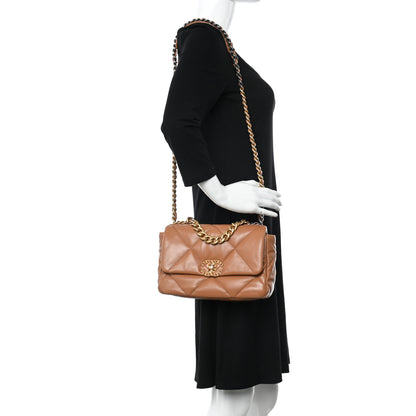 Chanel Lambskin Quilted Medium Chanel 19 Flap Brown 2 of 13