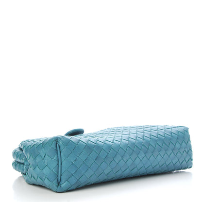 Bottega Veneta Nappa Intrecciato The Lauren 1980 Clutch Aqua 4 of 8