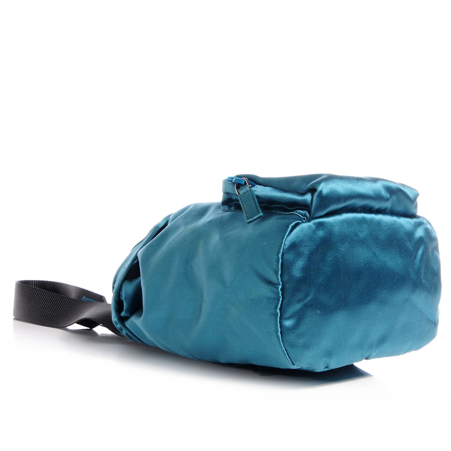 Prada Satin Small Single Buckle Backpack Turchese 4 of 10