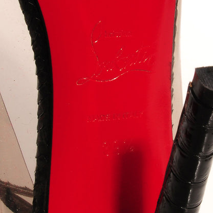 Christian Louboutin Python Bis Un Bout 120 Pumps 39.5 Black 6 of 7