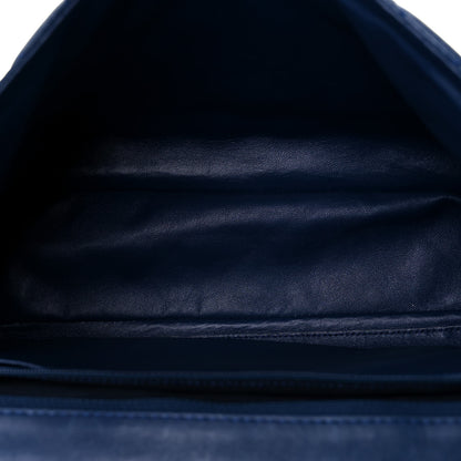 Chanel Lambskin Quilted XL Jumbo Single Flap Blue 4 of 15
