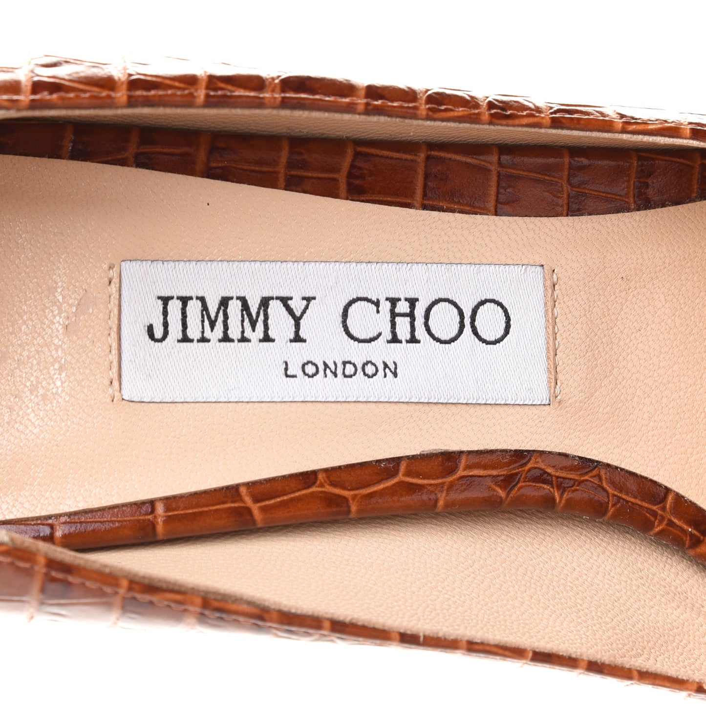 Crocodile Embossed Calfskin Love 85 Pump 39.5 Cuoio