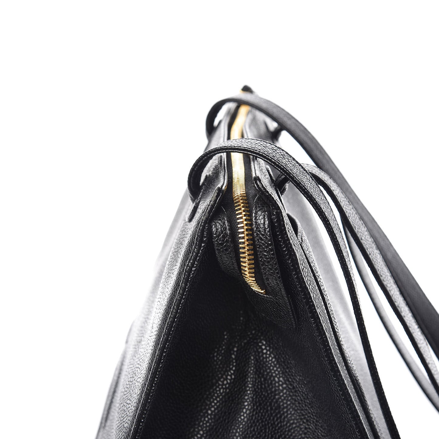 Caviar Large CC Shoulder Bag Black