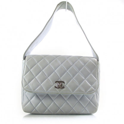 Chanel Lambskin Quilted Flap Shoulder Bag Blue 1 of 12