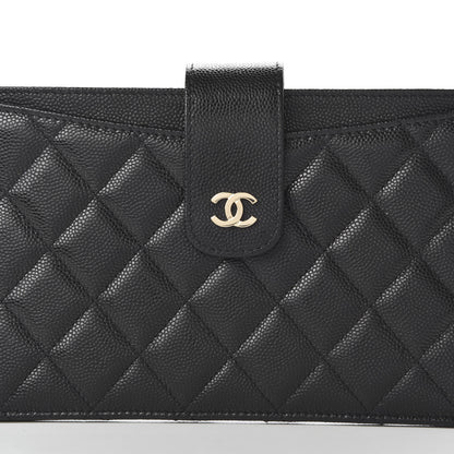 Chanel Caviar Quilted Classic Strap Pouch Black 11 of 12