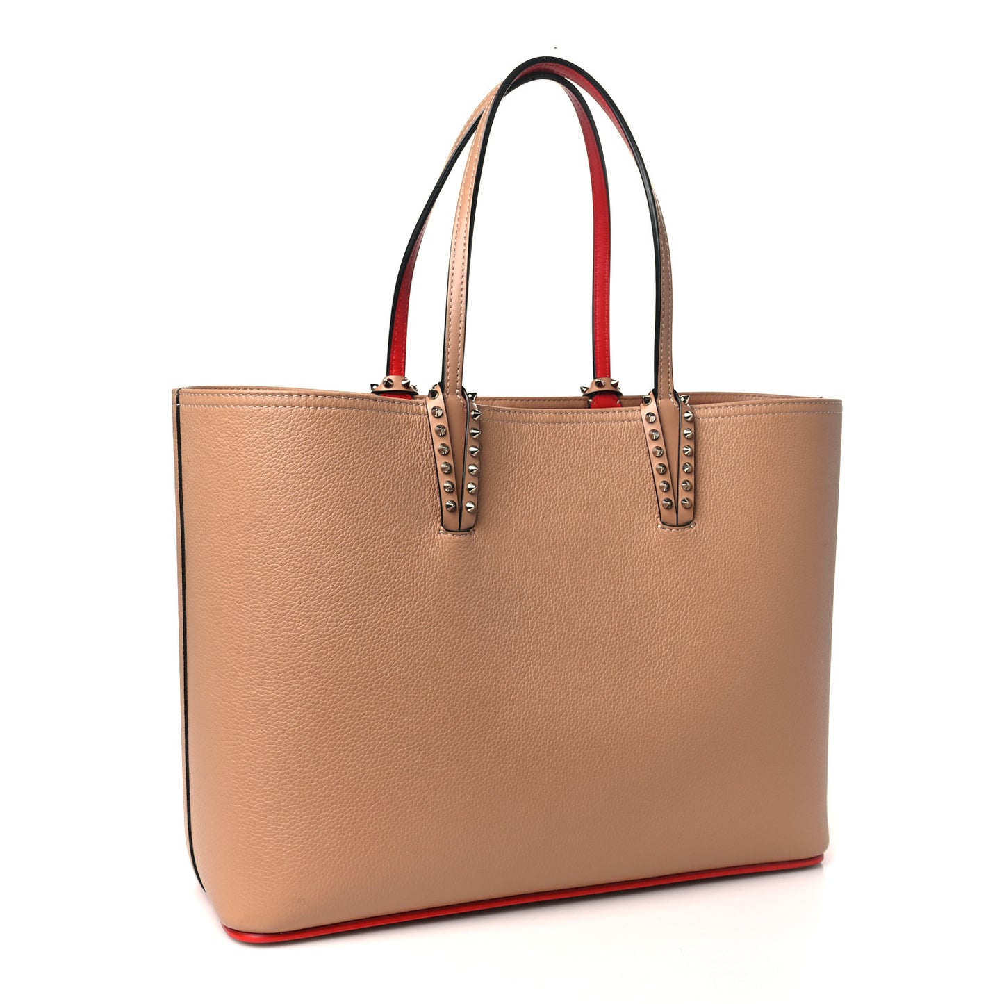 Calfskin Spikes East West Cabata Tote Nude