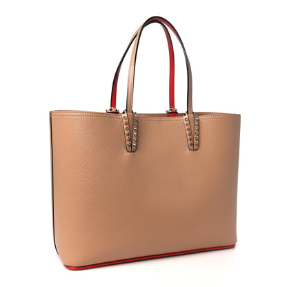 Christian Louboutin Calfskin Spikes East West Cabata Tote Nude 4 of 11
