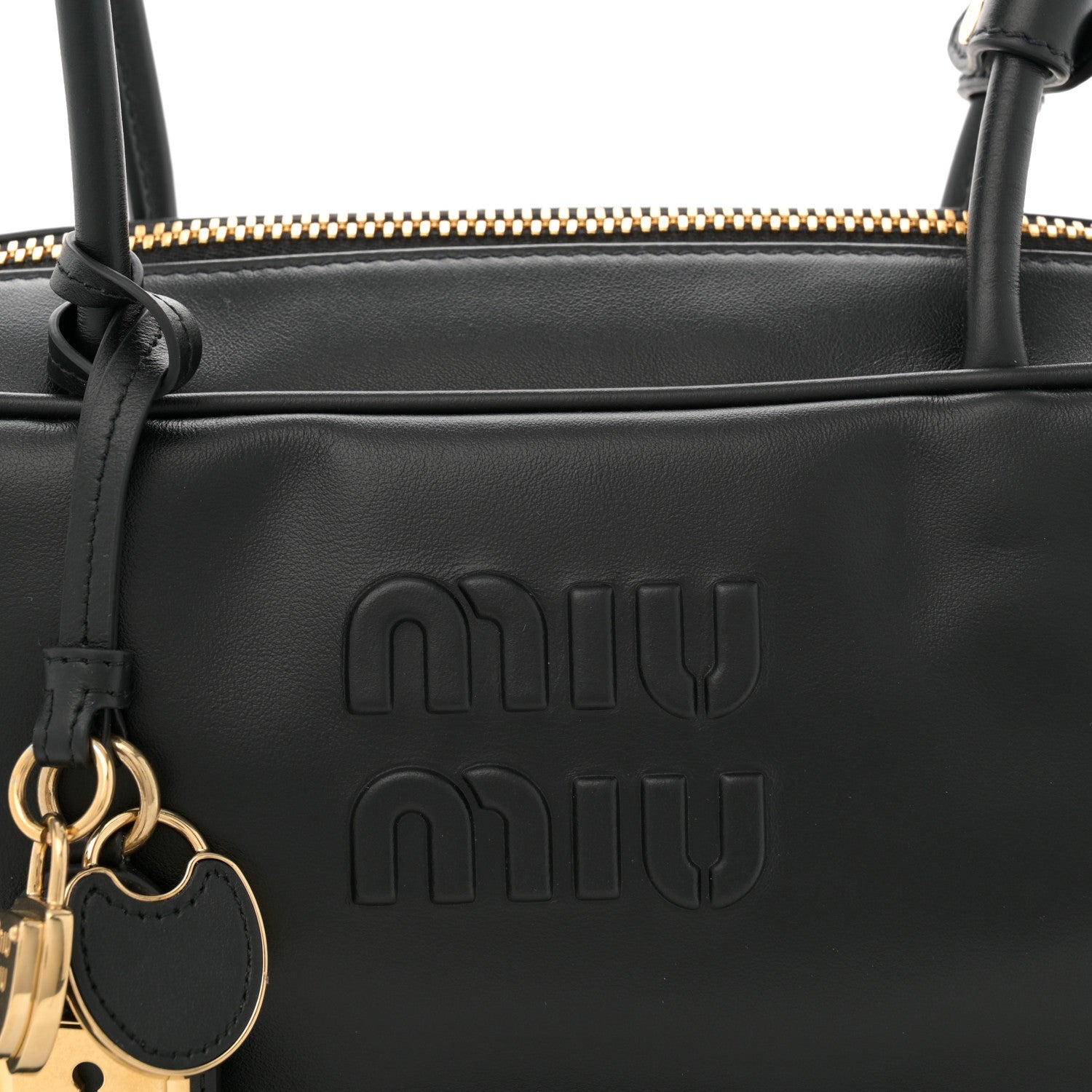 Miu Miu Calfskin Softy Medium Beau Top Handle Bag Black 7 of 10
