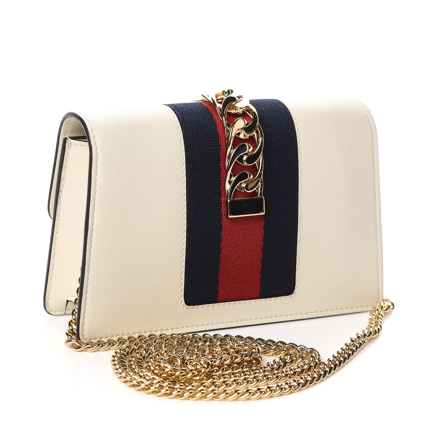 Calfskin Super Mini Sylvie Chain Shoulder Bag White