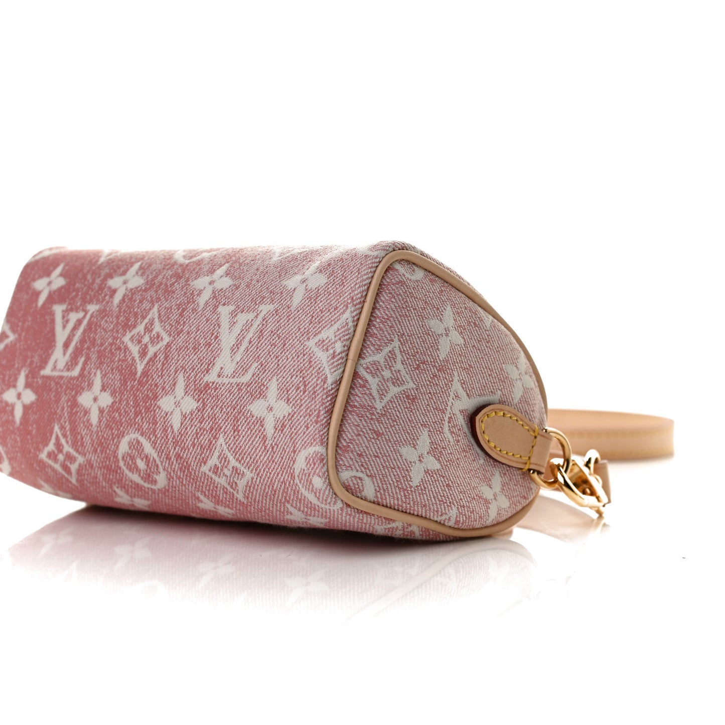 Monogram Jacquard Denim Nano Speedy Bandouliere Pink