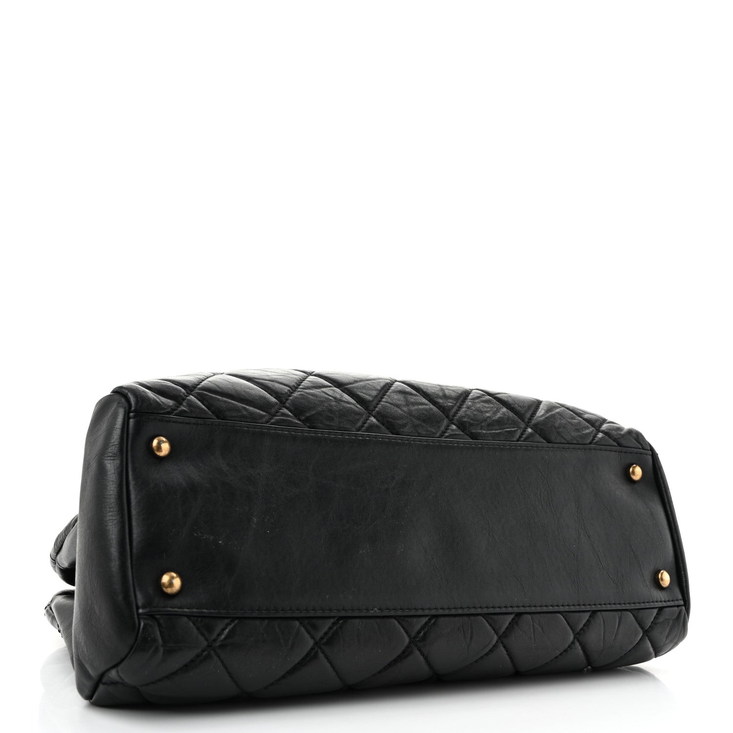 Chanel Aged Calfskin Large Just Mademoiselle Bowling Bag Black 7 of 27