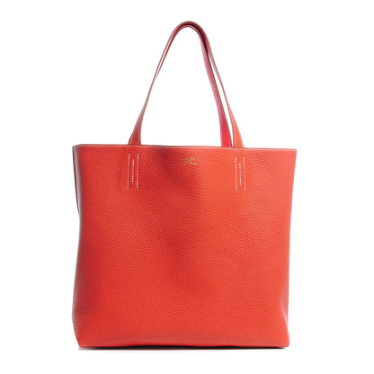 Hermes Taurillon Clemence Double Sens 45 Reversible Tote Peony Sanguine 1 of 8