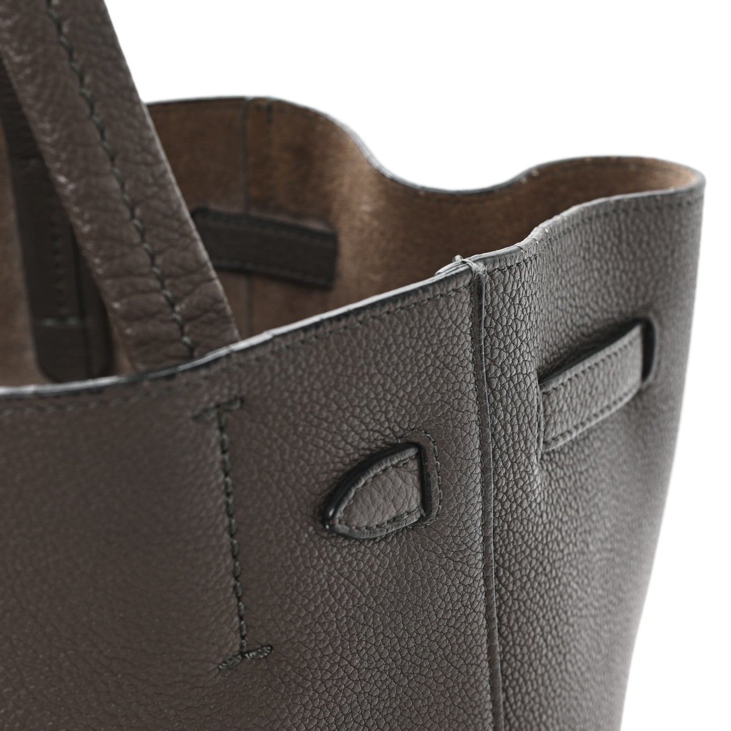 Celine Soft Grained Calfskin Small Belt Cabas Phantom Taupe 12 of 12