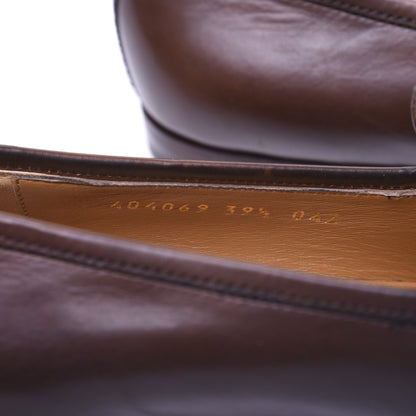 Gucci Calfskin Womens Jordaan Loafers 39.5 Fondente Brown 9 of 18