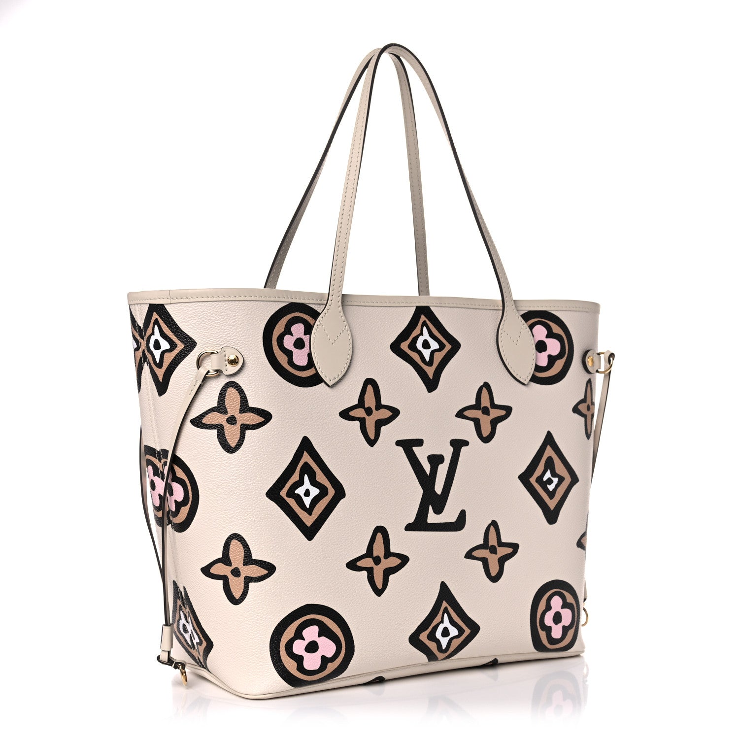 Louis Vuitton Monogram Giant Wild At Heart Neverfull MM Creme 5 of 11