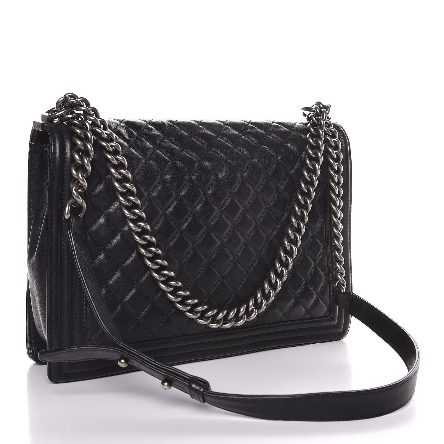 Chanel Calfskin Quilted Large Boy Flap Black 2 of 18