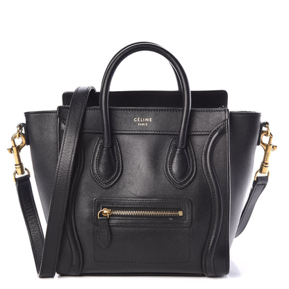 Celine Smooth Calfskin Nano Luggage Black 1 of 12