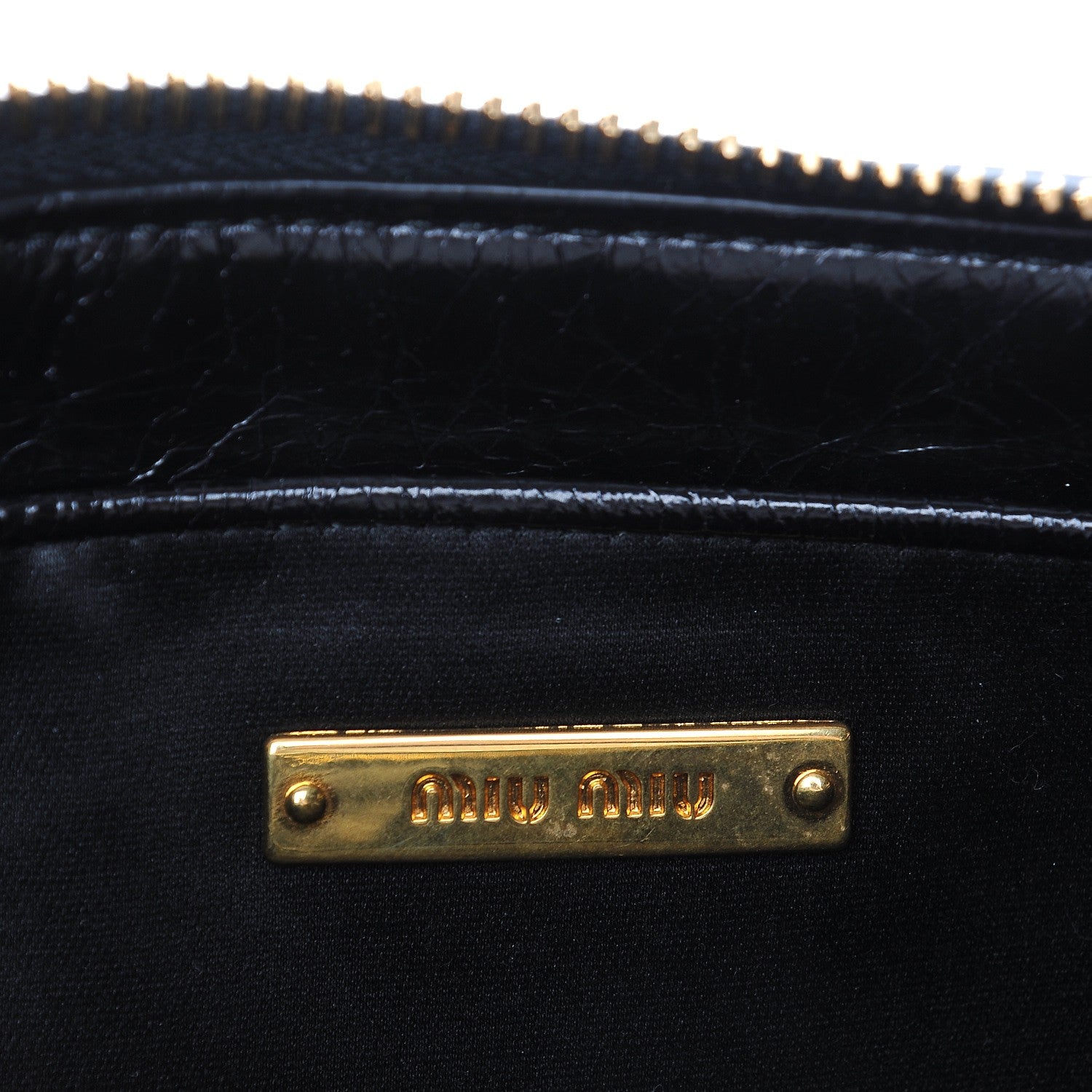 Miu Miu Vitello Shine Wristlet Nero Black 6 of 7