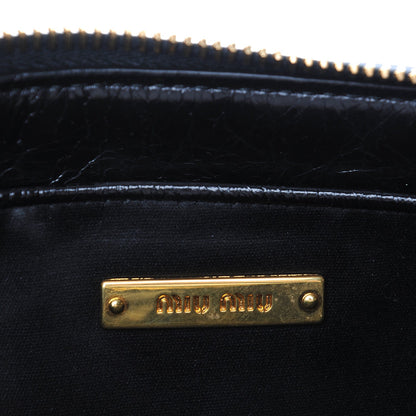 Miu Miu Vitello Shine Wristlet Nero Black 6 of 7
