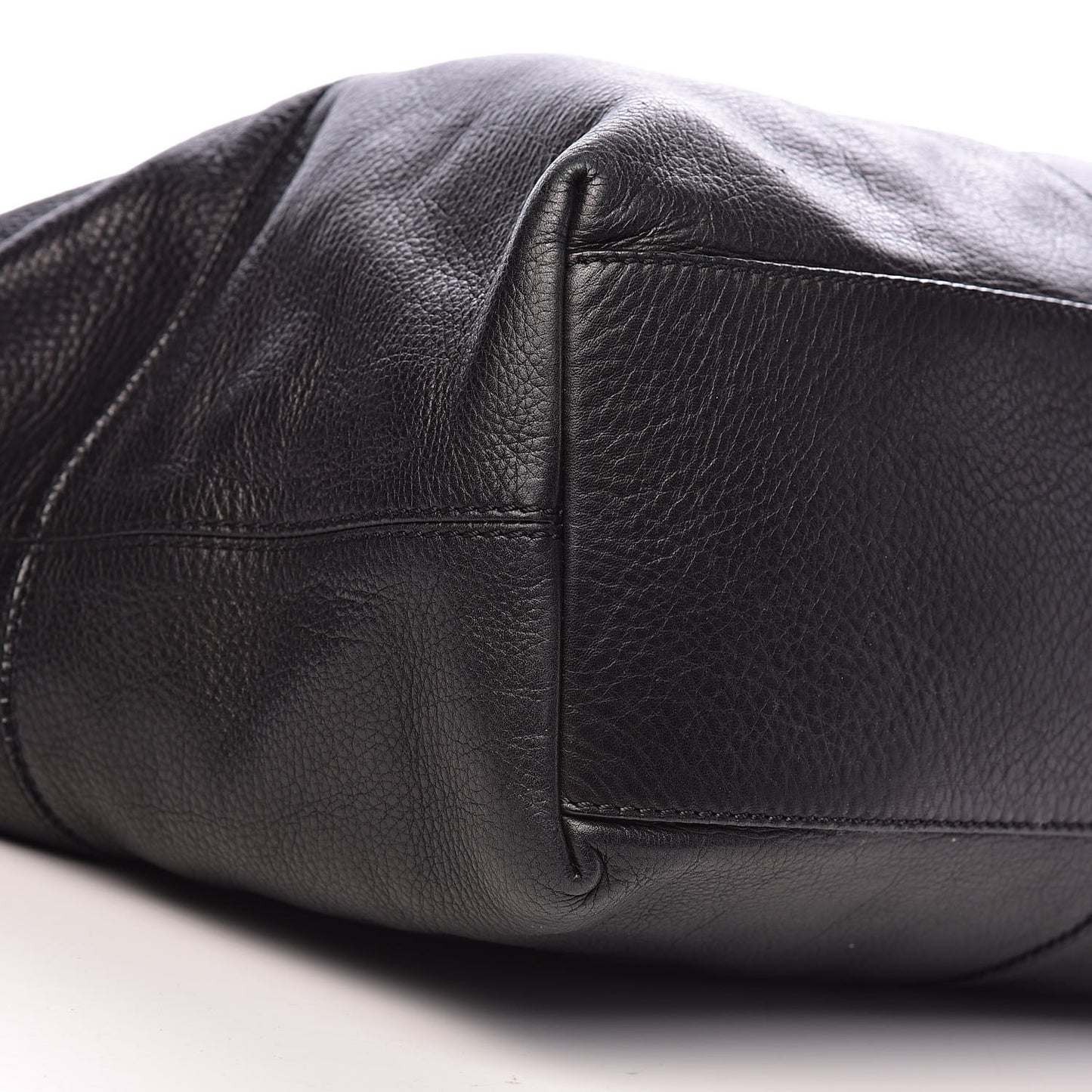 Waxed Calfskin Medium Studded Nightingale Black