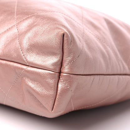 Chanel Metallic Calfskin Quilted Chanel 22 Pink 10 of 11