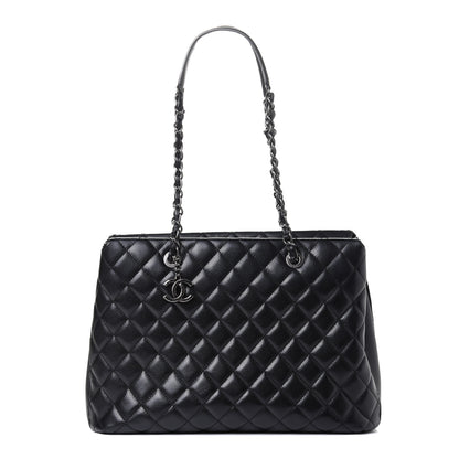 Chanel Caviar Quilted City Shopping Tote Black 2 of 8