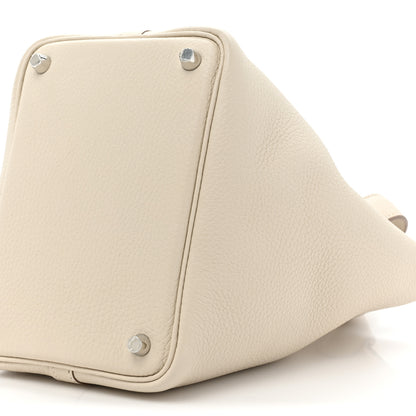 Hermes Taurillon Clemence Picotin Lock 18 PM Beton 8 of 10