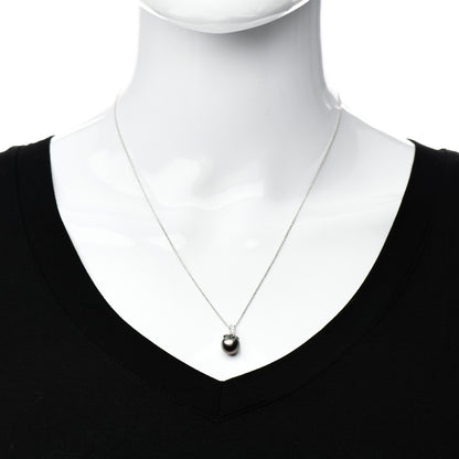 Tiffany Platinum Diamond Tahitian Pearl Fireworks Pendant Necklace 2 of 7