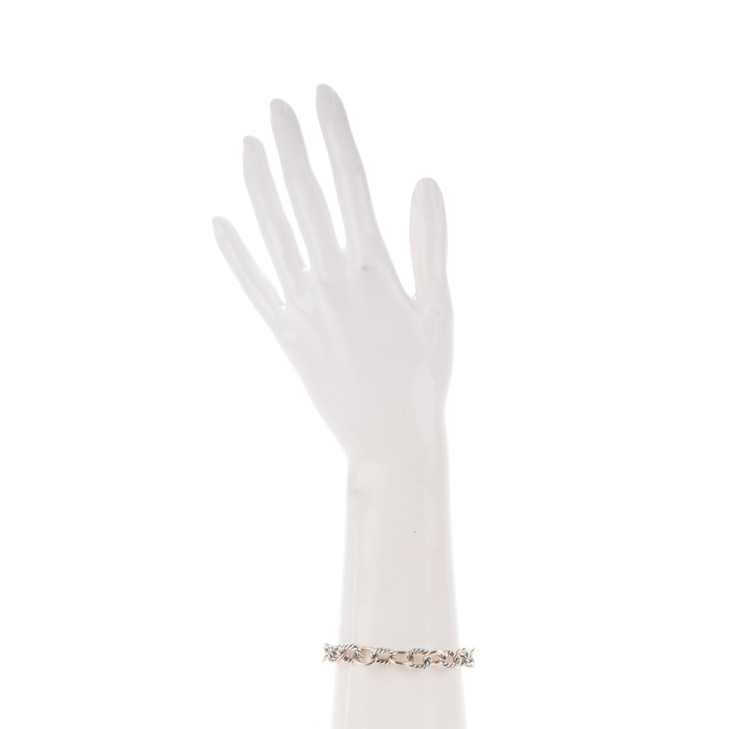 Sterling Silver 18K Yellow Gold 10mm Medium Oval Link Bracelet