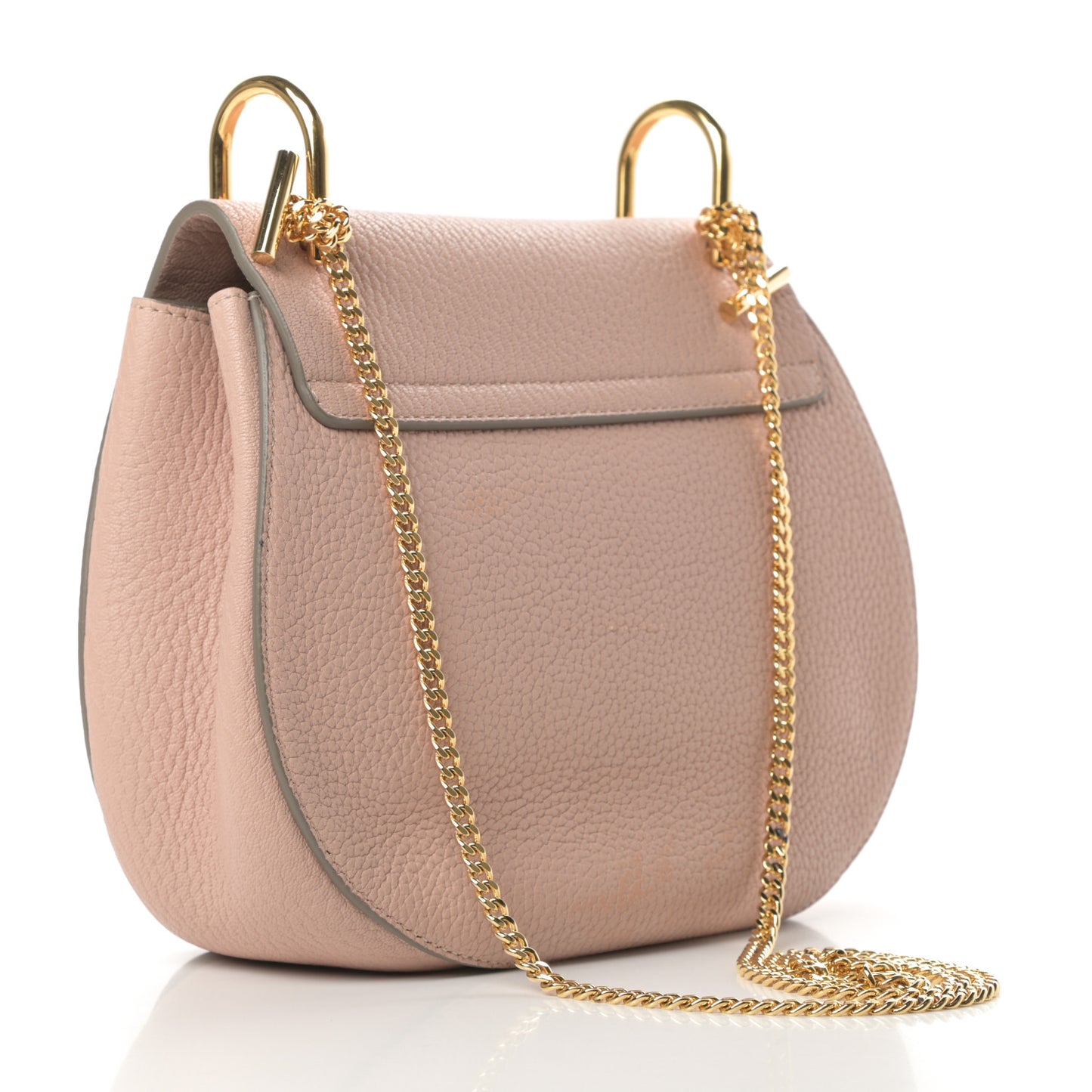 Grained Lambskin Drew Shoulder Bag Cement Pink