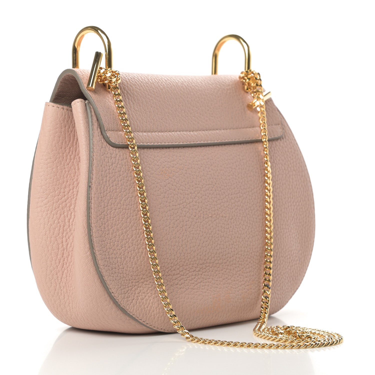 Chloe Grained Lambskin Drew Shoulder Bag Cement Pink 3 of 13
