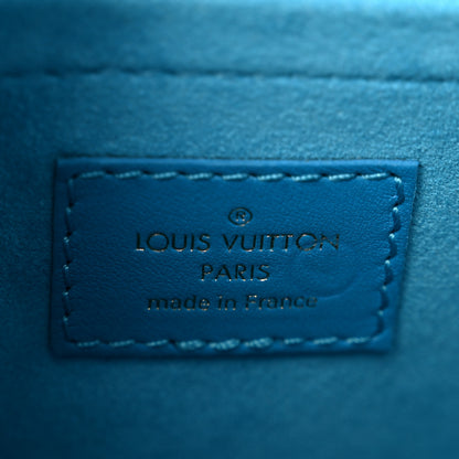 Louis Vuitton Calfskin Nanogram Embossed Speedy Bandouliere 20 Blue 6 of 12